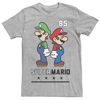 Men's Nintendo Super Mario Luigi Back to Back Athletic 85 Graphic Tee