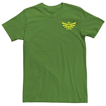 Men's Nintendo Legend Of Zelda Royal Crest Left Chest Pocket Logo Graphic Tee