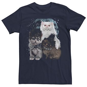 Men's Heavy Metal Cats In Space Graphic Tee