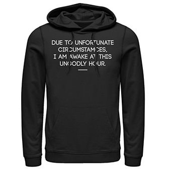 Men's "I Am Awake" Graphic Text Hoodie
