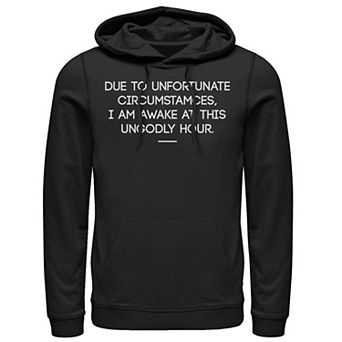 Men's "I Am Awake" Graphic Text Hoodie
