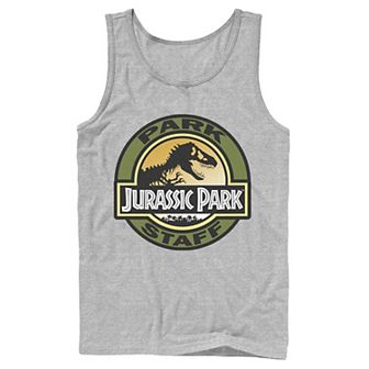 Men's Jurassic Park Staff Icon T-Rex Skeleton Tank Top
