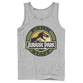 Men's Jurassic Park Staff Icon T-Rex Skeleton Tank Top
