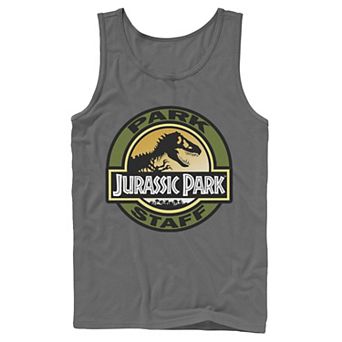 Men's Jurassic Park Staff Icon T-Rex Skeleton Tank Top