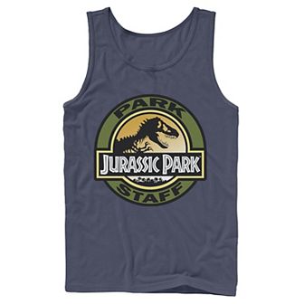 Men's Jurassic Park Staff Icon T-Rex Skeleton Tank Top