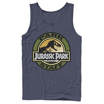 Men's Jurassic Park Staff Icon T-Rex Skeleton Tank Top