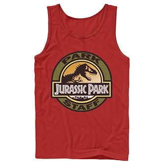 Men's Jurassic Park Staff Icon T-Rex Skeleton Tank Top