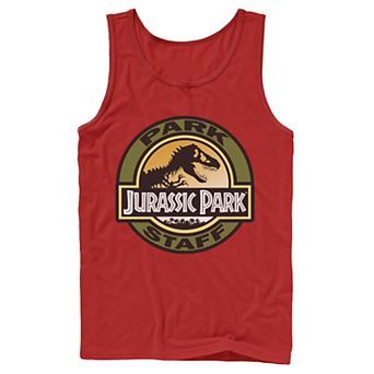Men's Jurassic Park Staff Icon T-Rex Skeleton Tank Top