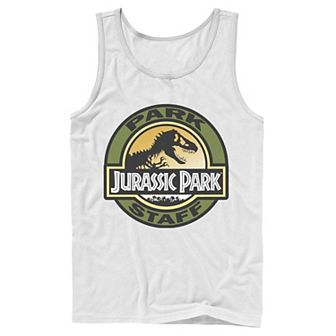 Men's Jurassic Park Staff Icon T-Rex Skeleton Tank Top