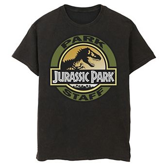 Men's Jurassic Park Staff Icon T-Rex Skeleton Tee