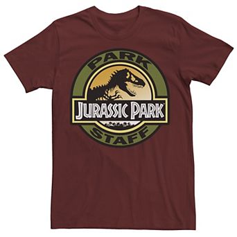 Men's Jurassic Park Staff Icon T-Rex Skeleton Tee