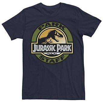 Men's Jurassic Park Staff Icon T-Rex Skeleton Tee