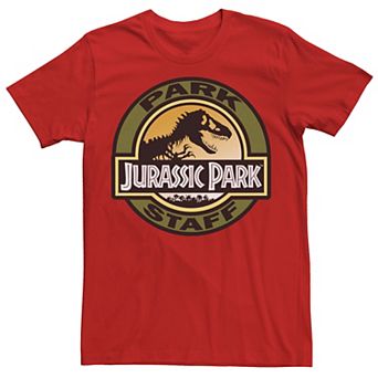 Men's Jurassic Park Staff Icon T-Rex Skeleton Tee