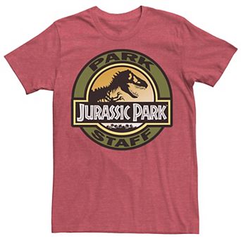 Men's Jurassic Park Staff Icon T-Rex Skeleton Tee