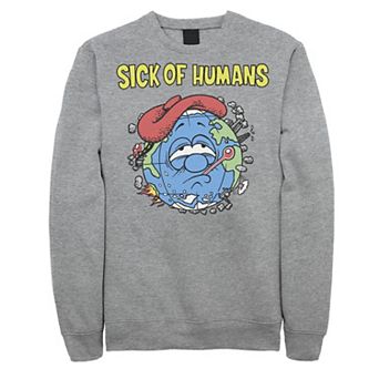 Men's Sick Of Humans Planet Earth Fleece