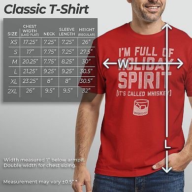 Men's Full Of Holiday Spirit Whiskey Graphic Tee