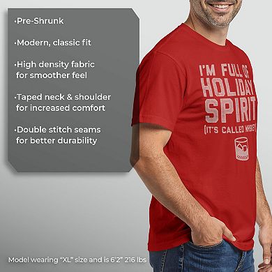 Men's Full Of Holiday Spirit Whiskey Graphic Tee