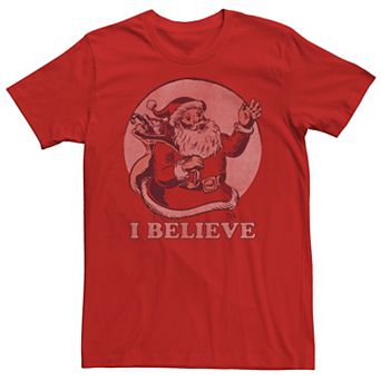 Men's Santa Clause I Believe Christmas Graphic Tee