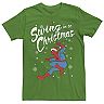 Men's Marvel Spider-Man Swing In To Christmas Graphic Tee