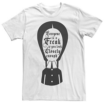 Men's Addams Family Wednesday Addams Everyone Is A Freak Silhouette Graphic Tee