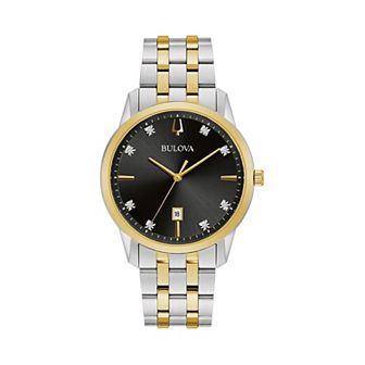 Bulova Men's Diamond Accent Two-Tone Stainless Steel Watch - 98D165