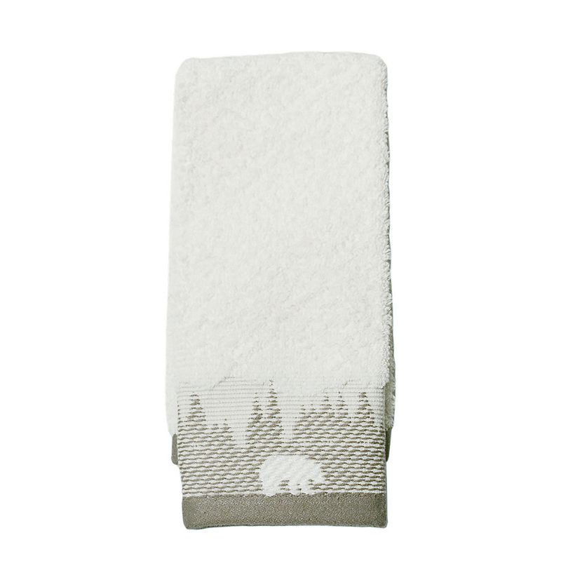 Signature Saranac Fingertip Towel, Beig/Green, FINGER TIP