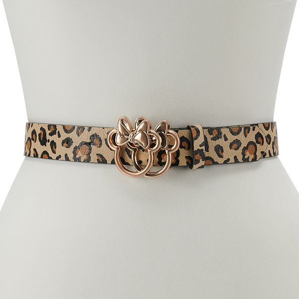 Women's & Plus Size Disney's Minnie Mouse Outline Cheetah Print Belt