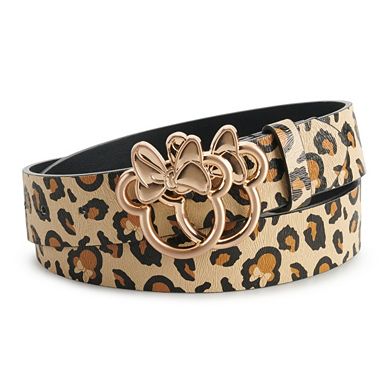 Women's & Plus Size Disney's Minnie Mouse Outline Cheetah Print Belt