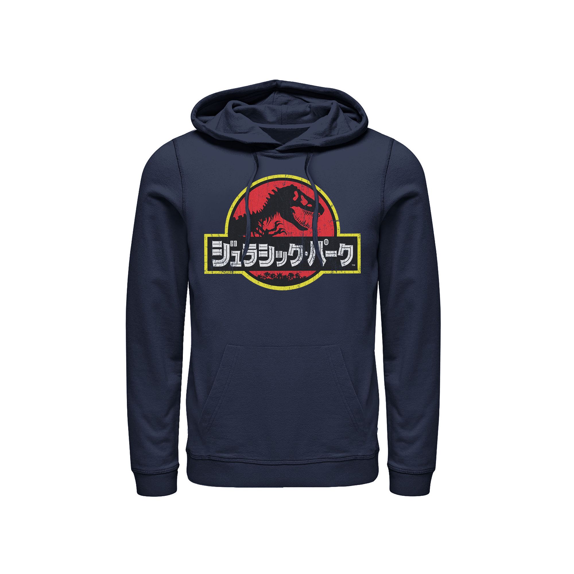 Mens Jurassic Park Logo Outlined Hoodie, Mens, Size: Small, Blue