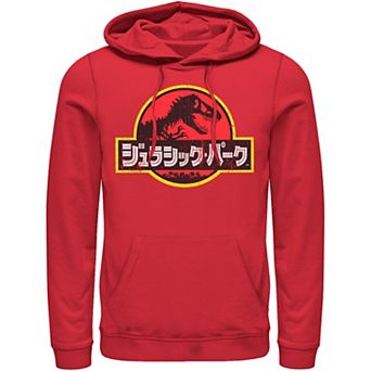 Mens Jurassic Park Logo Outlined Hoodie