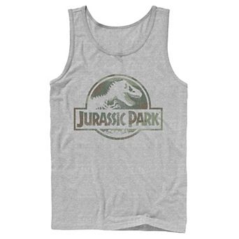 Men's Jurassic Park Camo Fossil Logo Tank Top