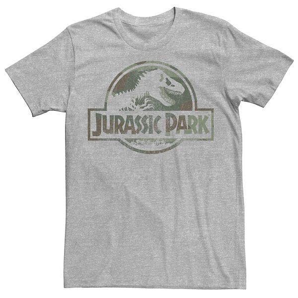 Mens Jurassic Park Camo Fossil Logo Tee