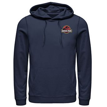 Mens Jurassic Park Logo Red & Yellow Pocket Hoodie