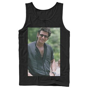 Men's Jurassic Park Jeff Goldblum Smile Poster Style Tank Top
