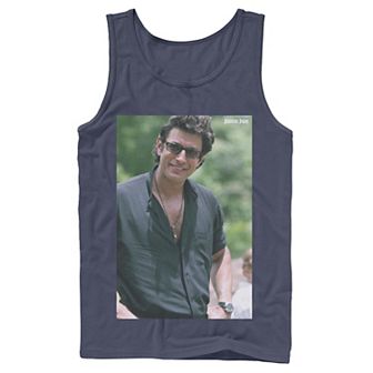 Men's Jurassic Park Jeff Goldblum Smile Poster Style Tank Top