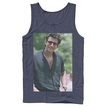 Men's Jurassic Park Jeff Goldblum Smile Poster Style Tank Top