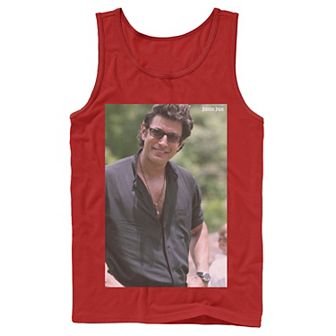 Men's Jurassic Park Jeff Goldblum Smile Poster Style Tank Top