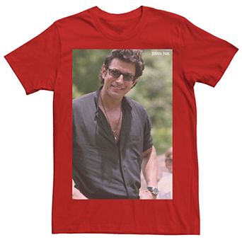 Men's Jurassic Park Jeff Goldblum Smile Poster Style Tee