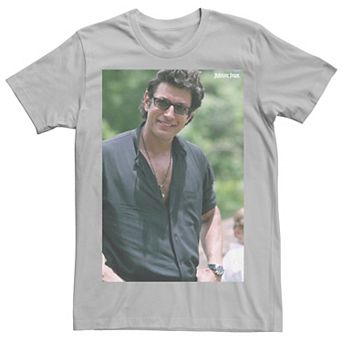 Men's Jurassic Park Jeff Goldblum Smile Poster Style Tee