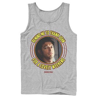 Men's Jurassic Park Remind Me To Thank John For The Weekend Tank Top