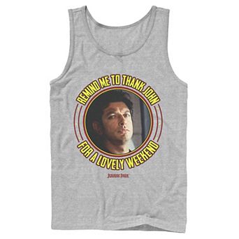 Men's Jurassic Park Remind Me To Thank John For The Weekend Tank Top