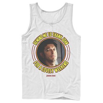 Men's Jurassic Park Remind Me To Thank John For The Weekend Tank Top