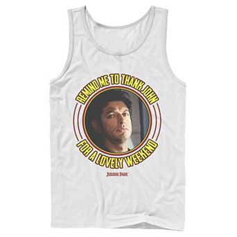 Men's Jurassic Park Remind Me To Thank John For The Weekend Tank Top