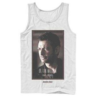 Men's Jurassic Park Dr. Ian Malcolm Chaos Theorist Graphic Tank Top