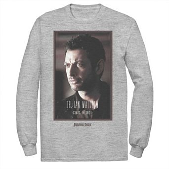 Men's Jurassic Park Dr. Ian Malcolm Chaos Theorist Long Sleeve Tee