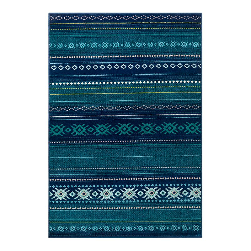 Decor 140 Mecca Bohemian Area Rug, Dark Blue, 8X11 Ft