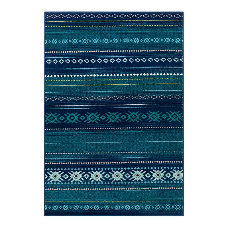 Decor 140 Mecca Bohemian Area Rug, Dark Blue, 8X11 Ft