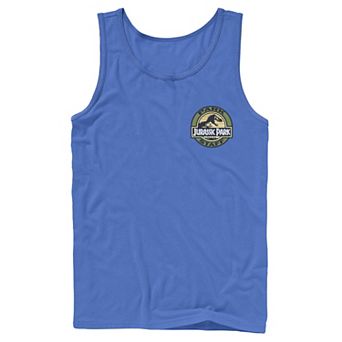 Men's Jurassic Park Staff Logo Pocket Patch Graphic Tank Top