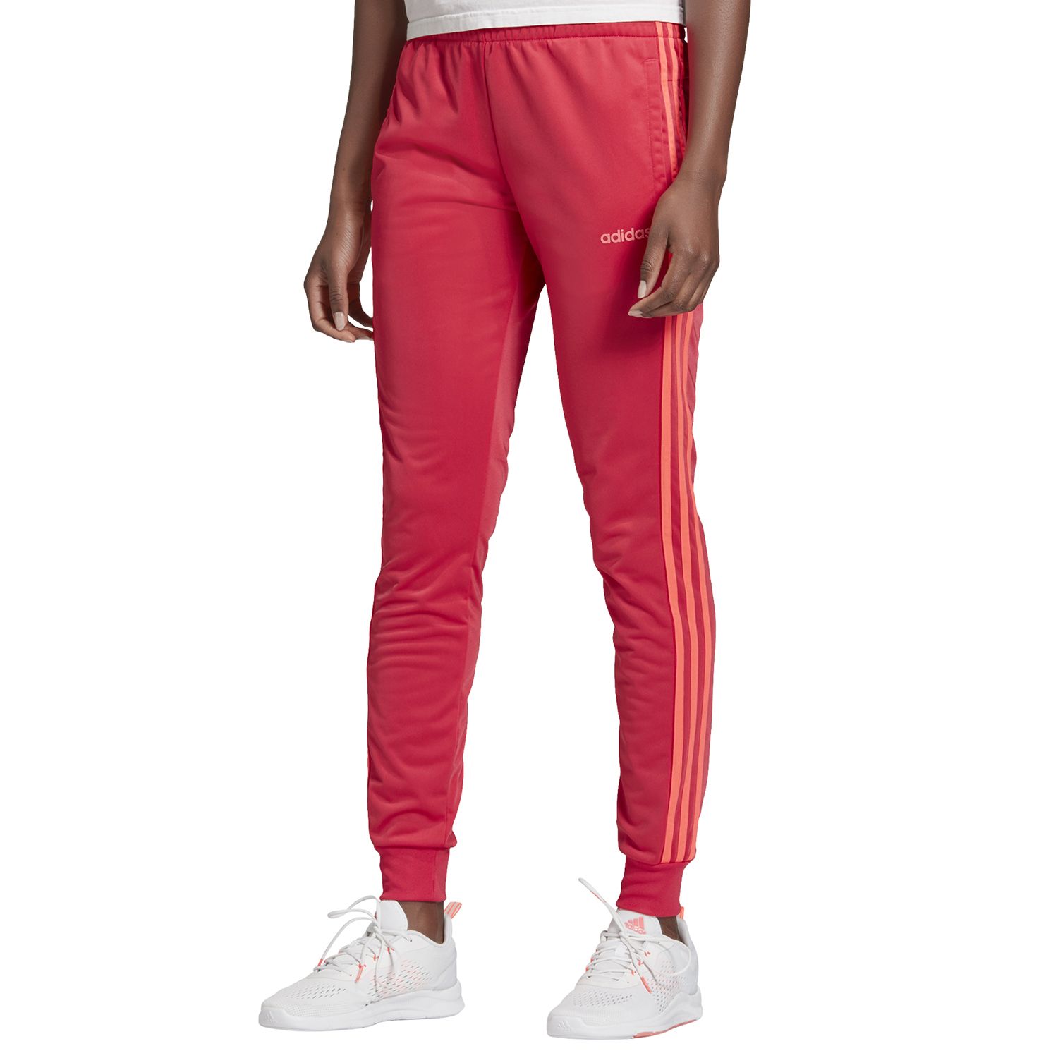 pink adidas joggers womens