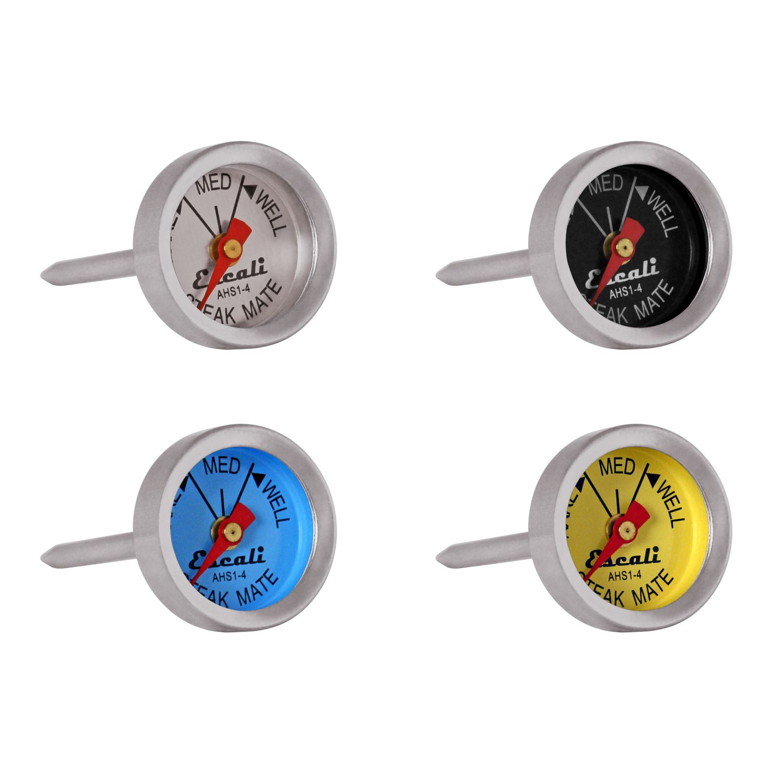 KT Thermo Steak Button Thermometer, Poultry Meat Thermometer, Instant Read Food Stainless Steel Dial Thermometers, Grill Mates Barbecue BBQ Tools